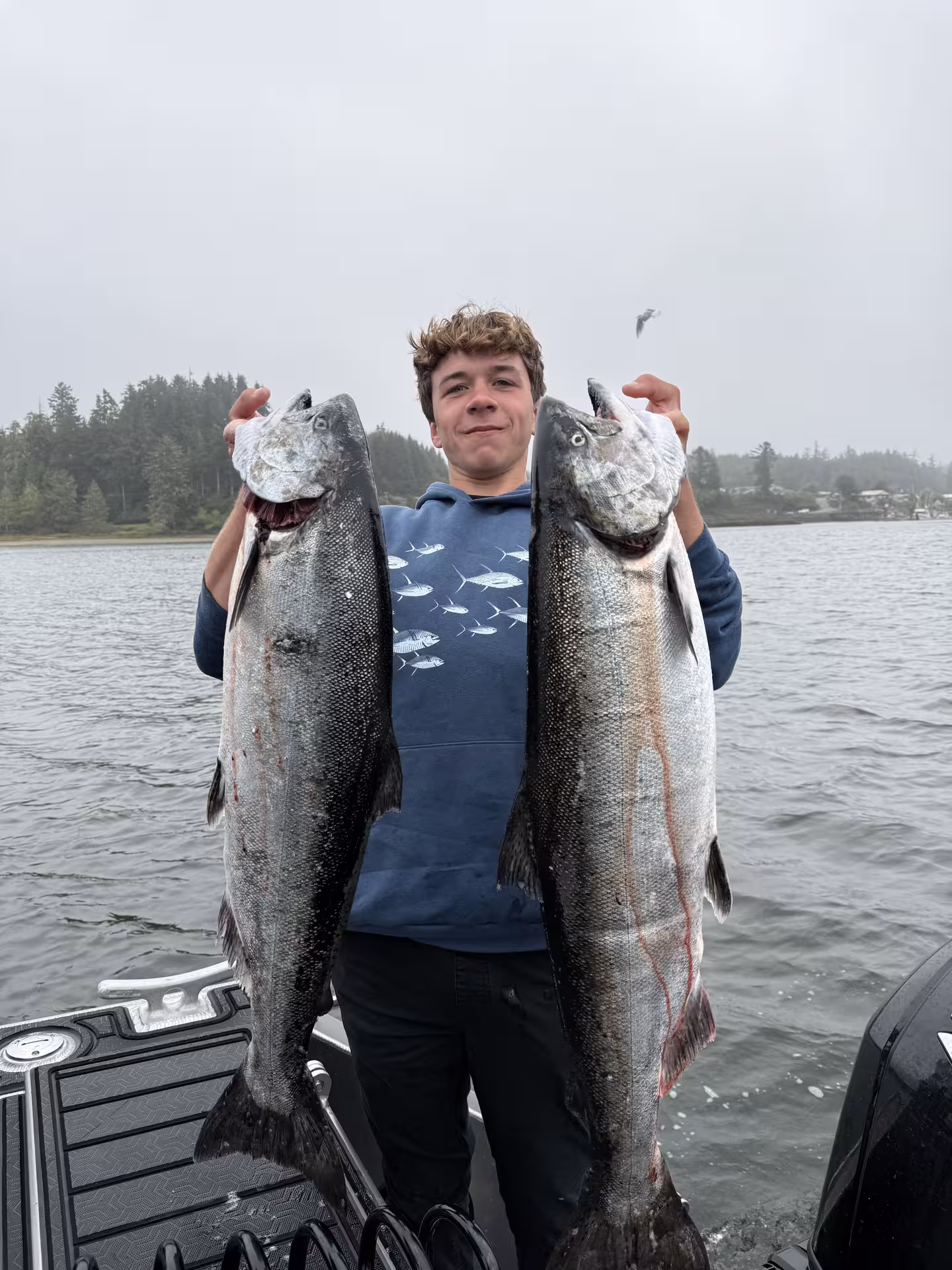 baylun with a 20lb and 24lb chinook caught at wya